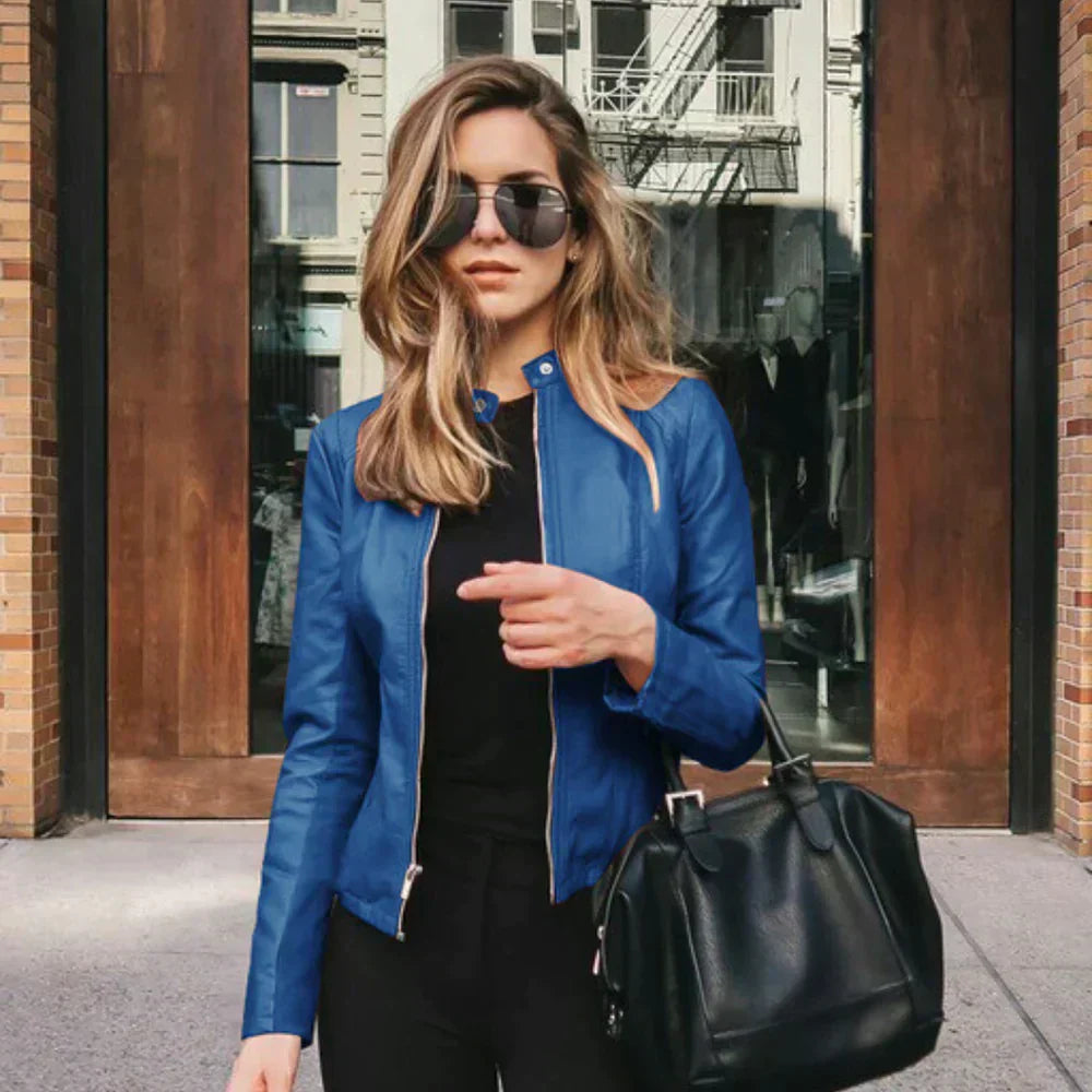Elegant Leren Jas met Custom Fit Gevoel