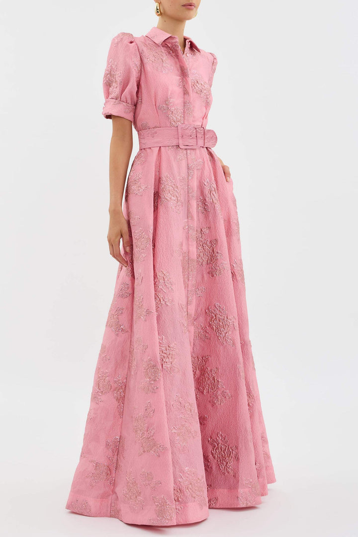 Vintage-geïnspireerde jurk met pofmouwen
