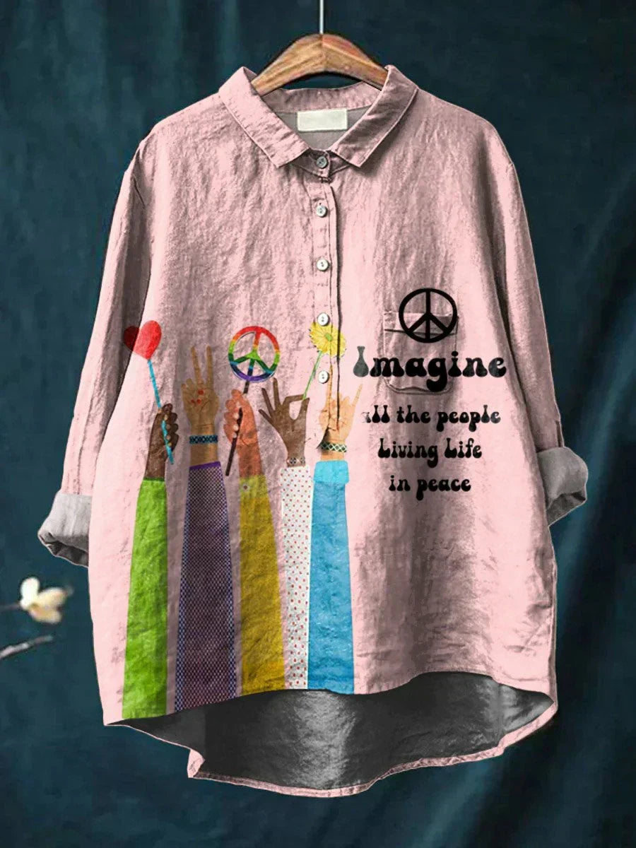 Peace Art Shirt met Hippie Vibe