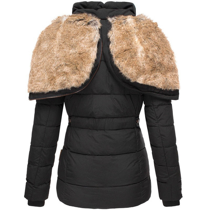 Knusse winterjas met bontvoering