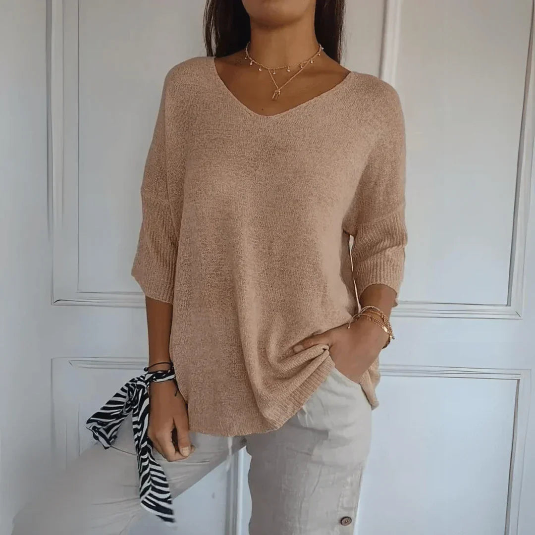 Elegante blouse met een relaxed silhouet
