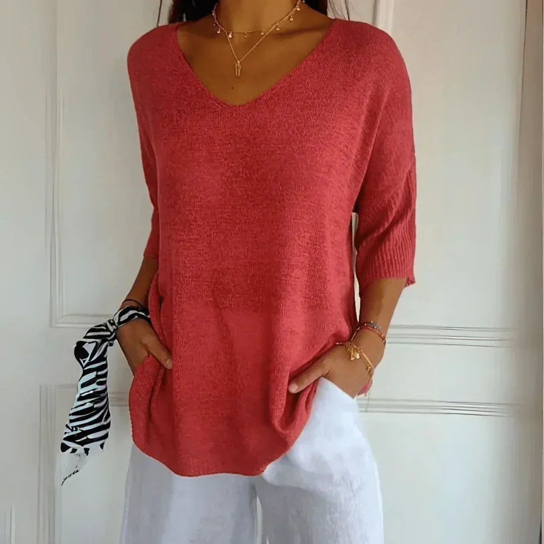Elegante blouse met een relaxed silhouet