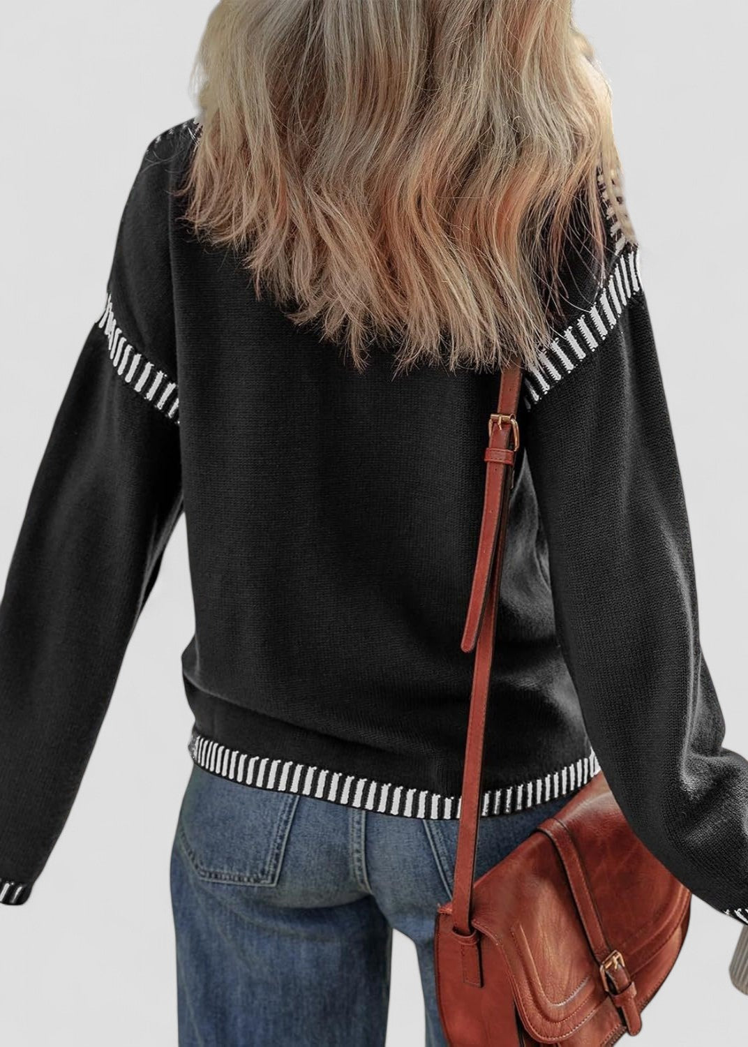 Colorblock Pullover Sweater Dames