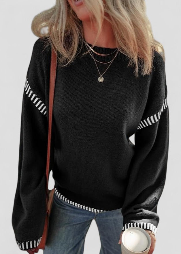Colorblock Pullover Sweater Dames