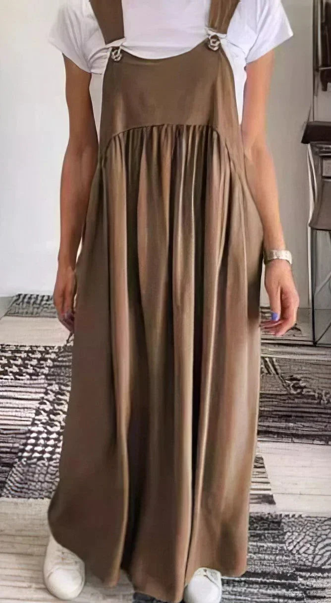 Casual Jurk in Effen Kleur met Bandjes