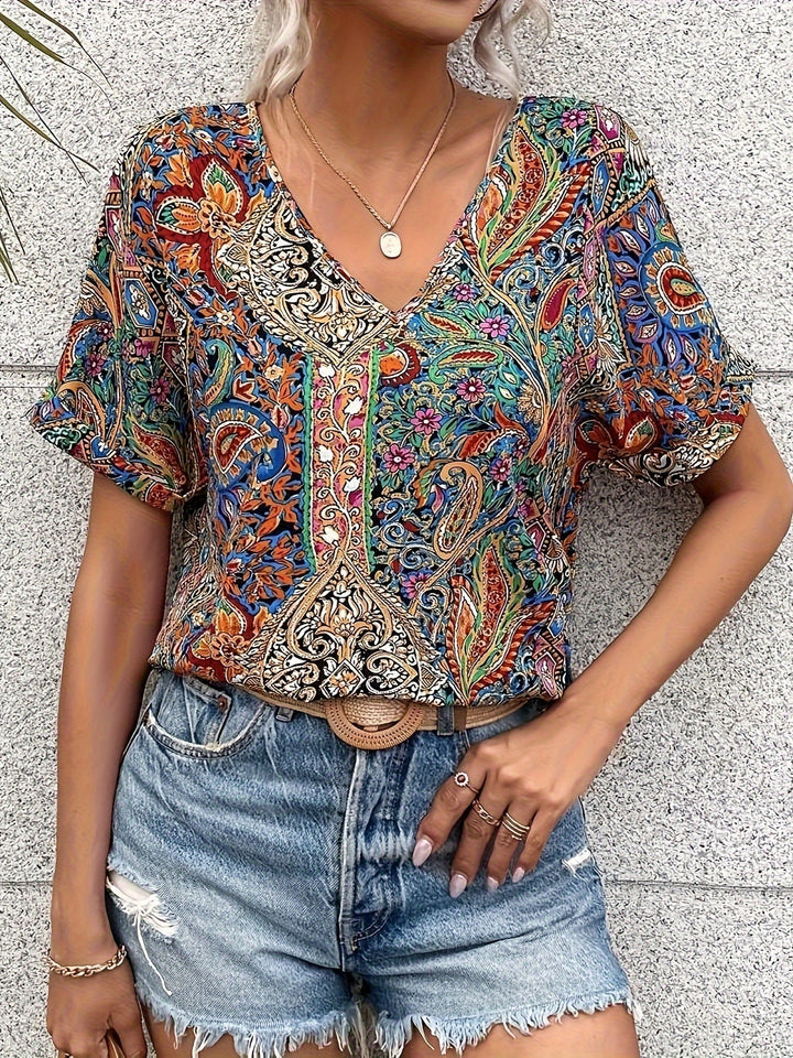 Romantische stijl bloemenbloes met elegante look