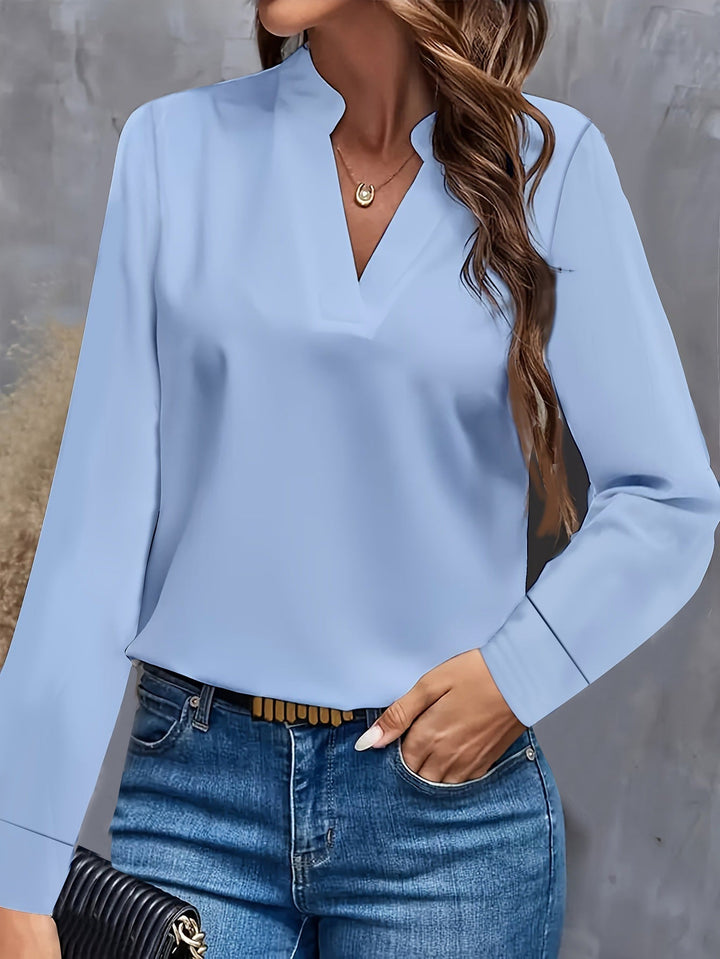 Chique Long-Sleeve V-hals Blouse