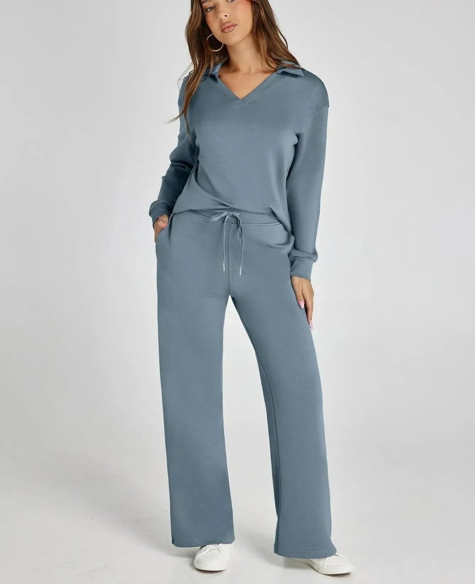 Casual tweedelige set met lange mouwen