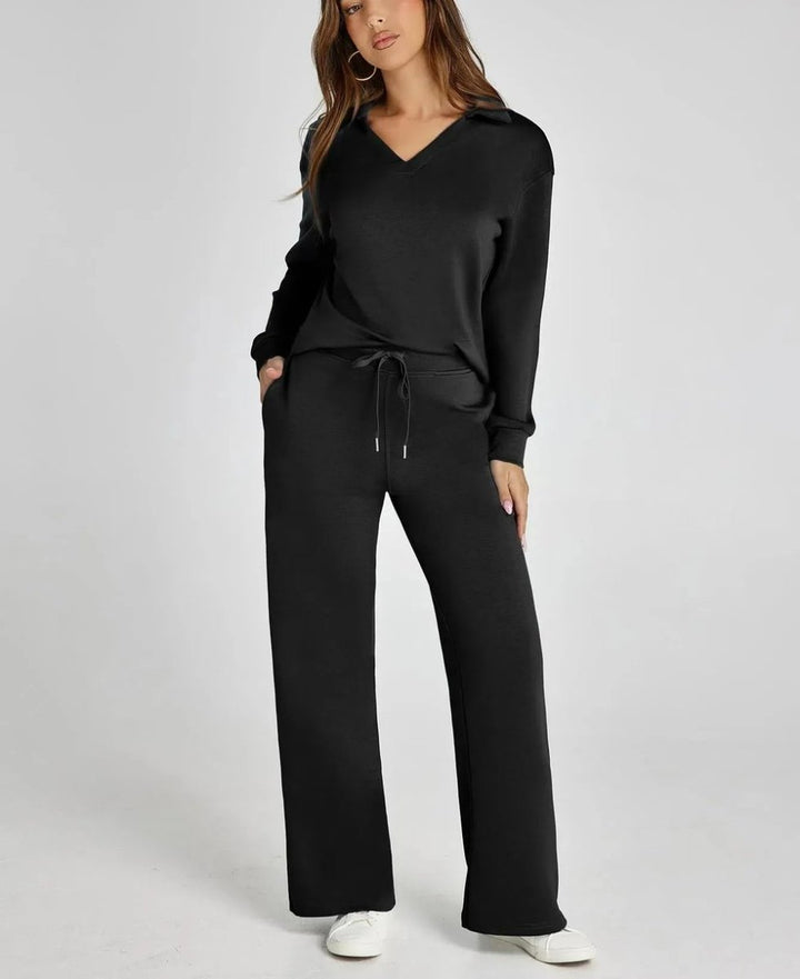 Casual tweedelige set met lange mouwen