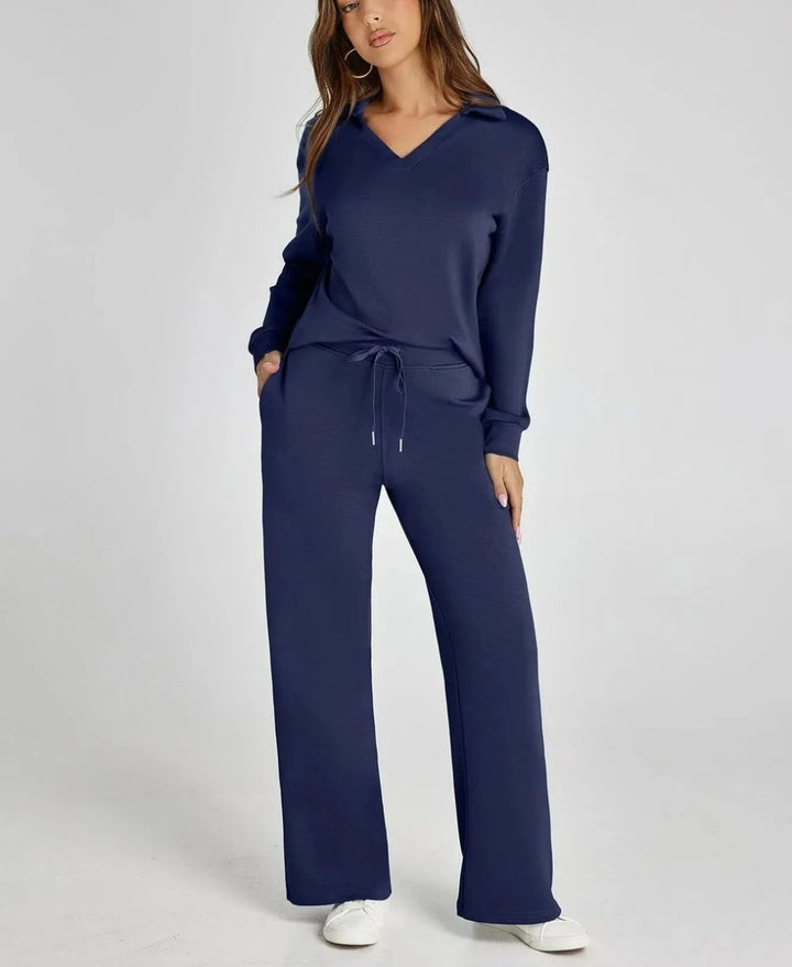 Casual tweedelige set met lange mouwen