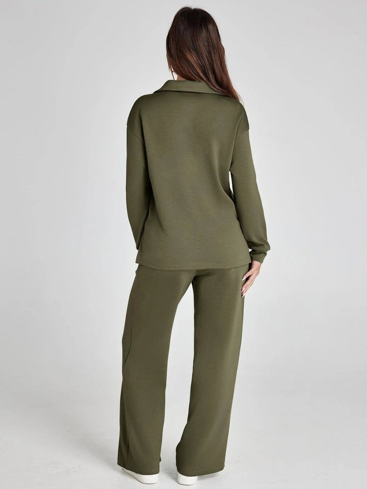 Casual tweedelige set met lange mouwen