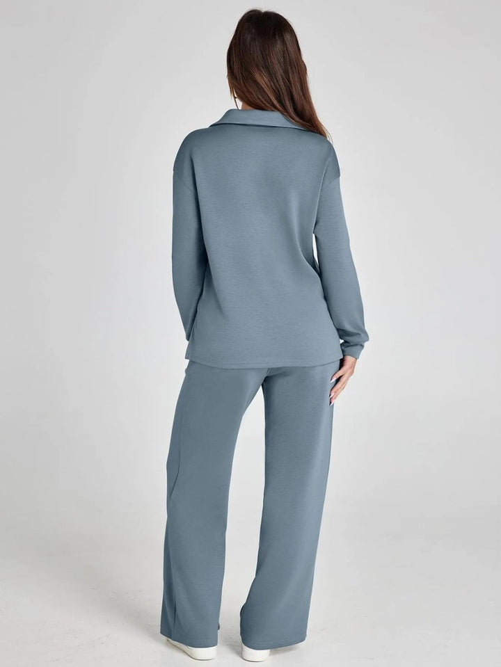 Casual tweedelige set met lange mouwen
