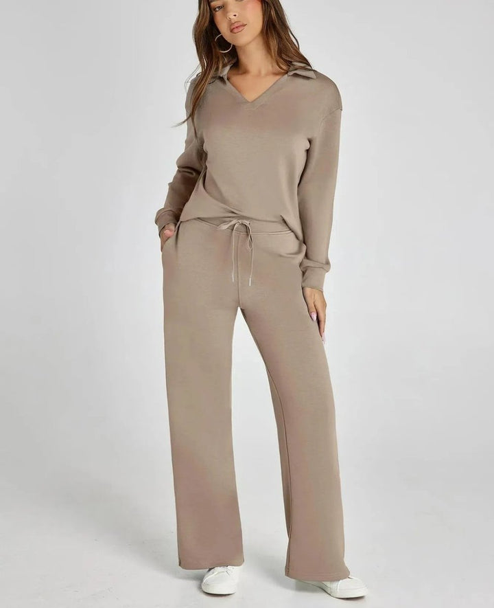 Casual tweedelige set met lange mouwen