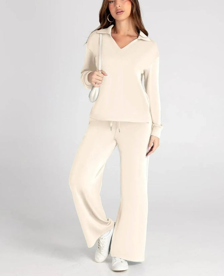 Casual tweedelige set met lange mouwen