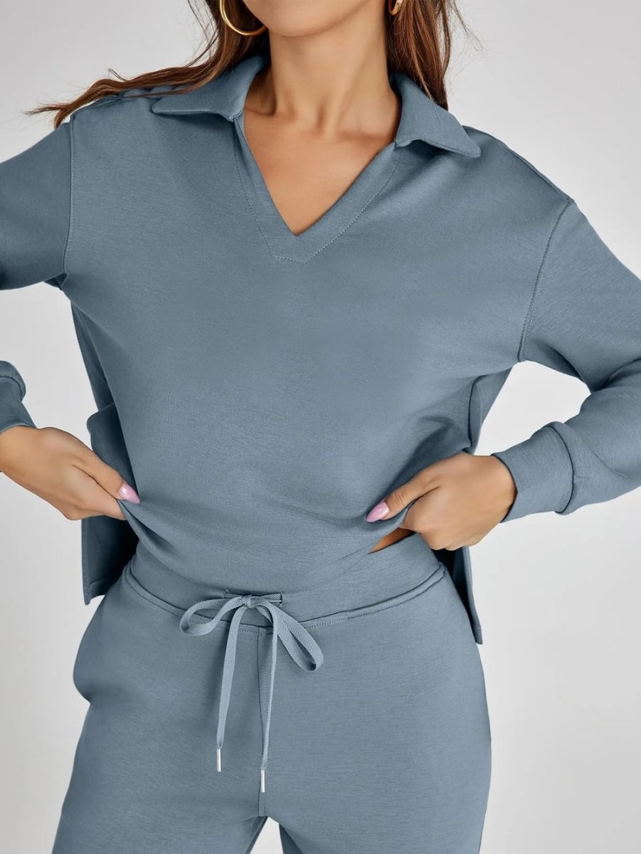Casual tweedelige set met lange mouwen