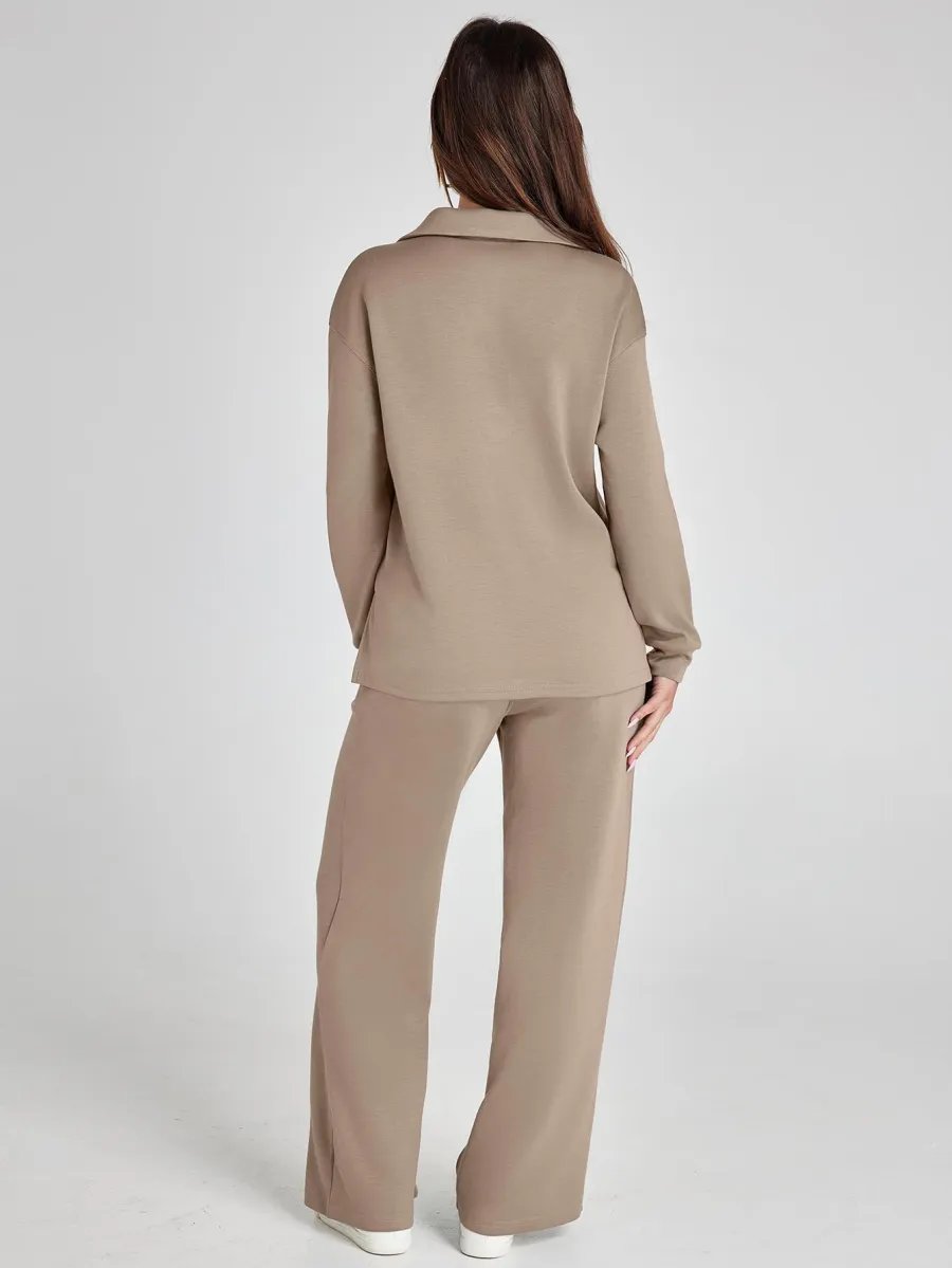 Casual tweedelige set met lange mouwen