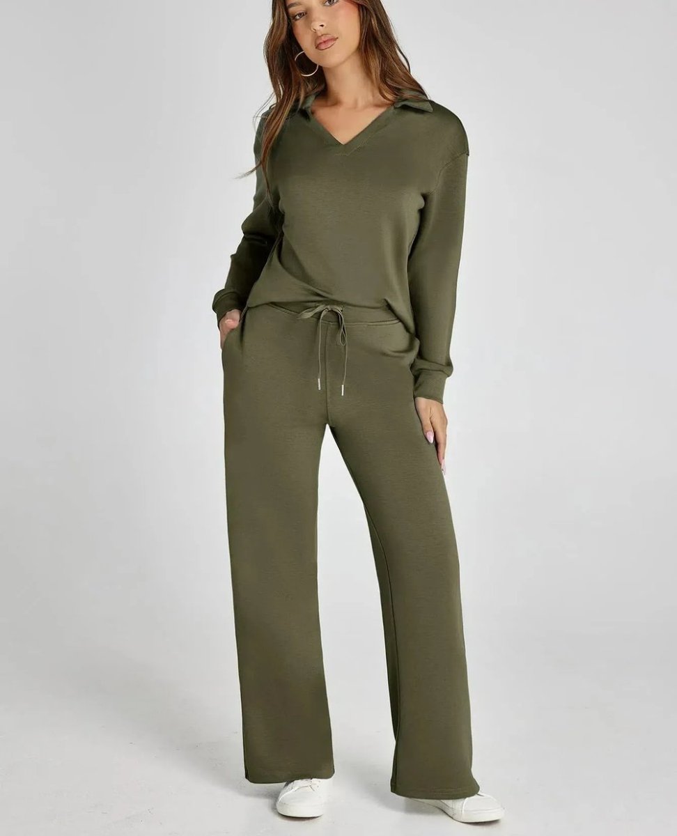 Casual tweedelige set met lange mouwen