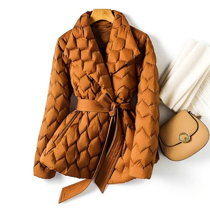 Stijlvolle warme donsjas voor koude dagen