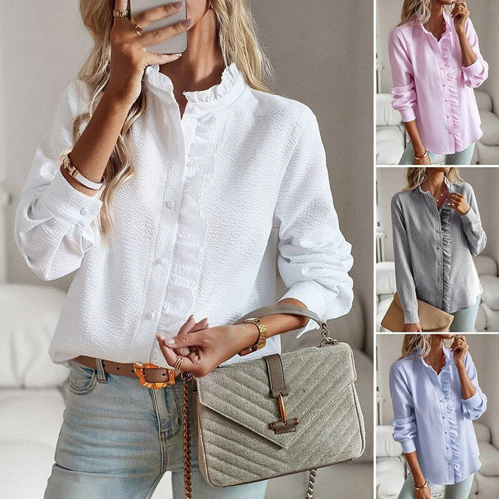 Stijlvolle Polo Blouse met Zachte Finish