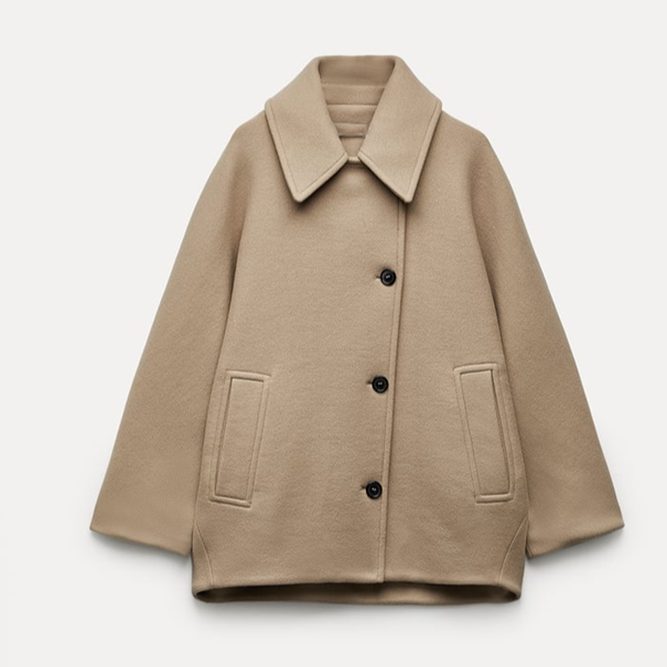 Chic Oversized Wool Jacket Dames
