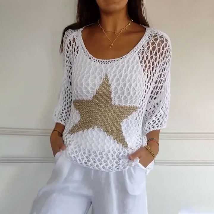 Starry Knit Top met Cozy Fit