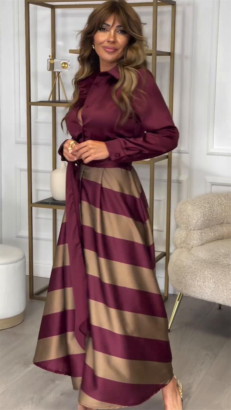 Casual Gestreepte Mouwloze Maxi-jurk