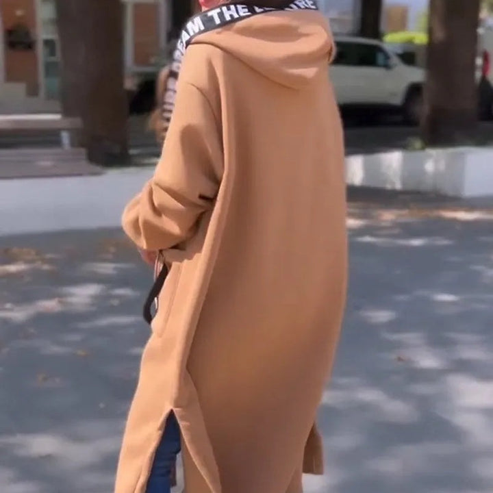 Elegante Long Hooded Sweatershirt