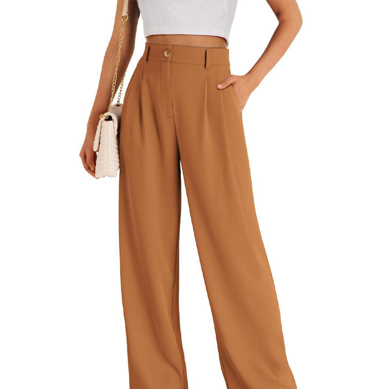 Casual Straight Pants in effen kleur