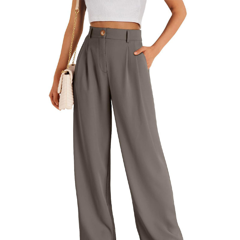 Casual Straight Pants in effen kleur