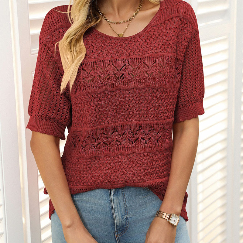 Dames top met korte mouwen