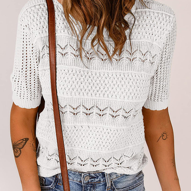 Dames top met korte mouwen