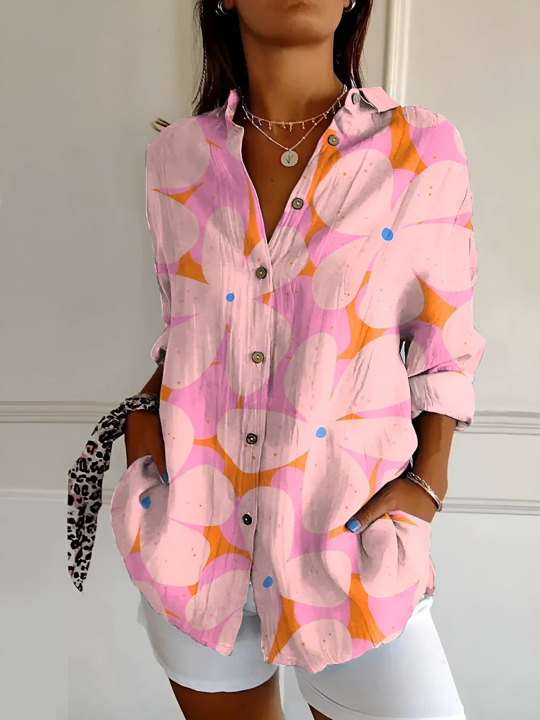 Makeloos Elegante Blouse met Knopen